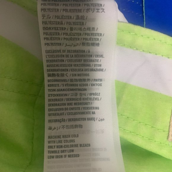 NWT HOLLISTER CALIFORNIA MEN'S BLUE, GREEN, WHITE STRIPED BOARD SHORTS SMALL - Picture 9 of 10